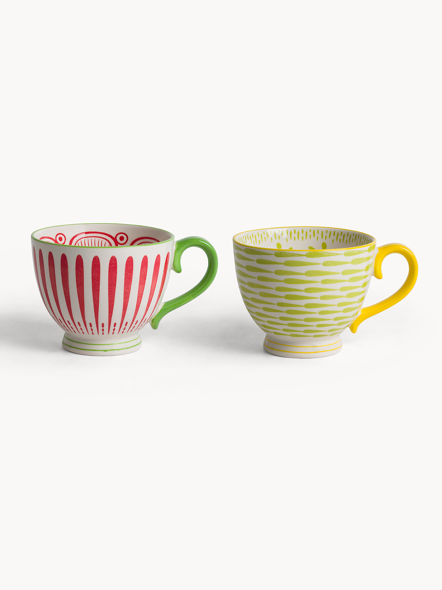 Tazza da colazione in stoneware decorata, Multicolor, large image number 0