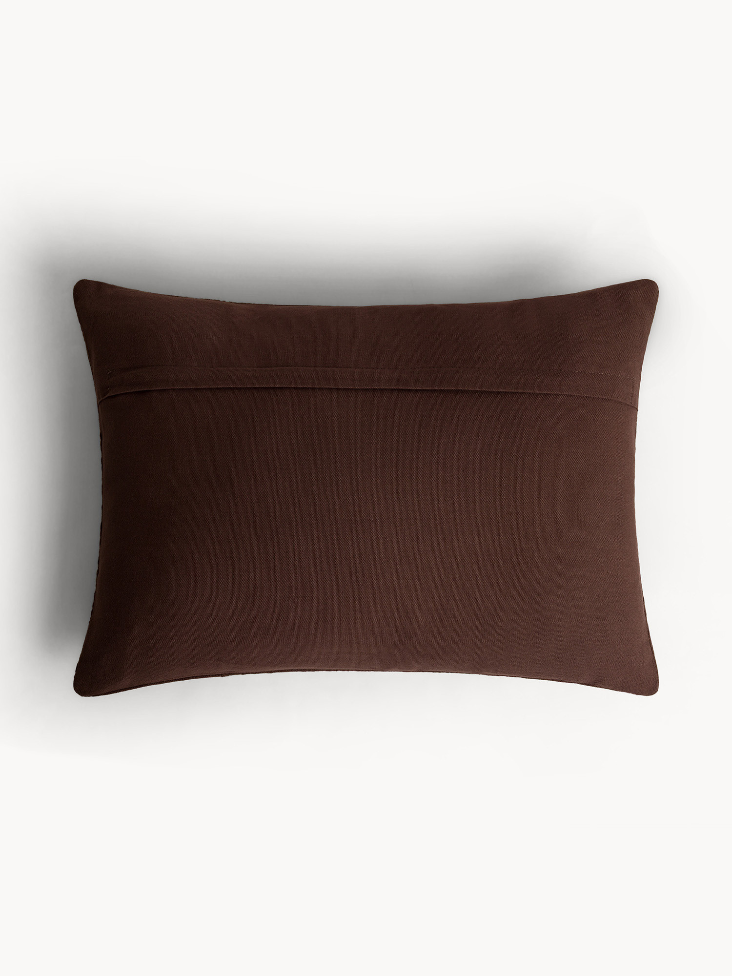 Pure cotton throw with floral print, Dark Brown, large image number 1