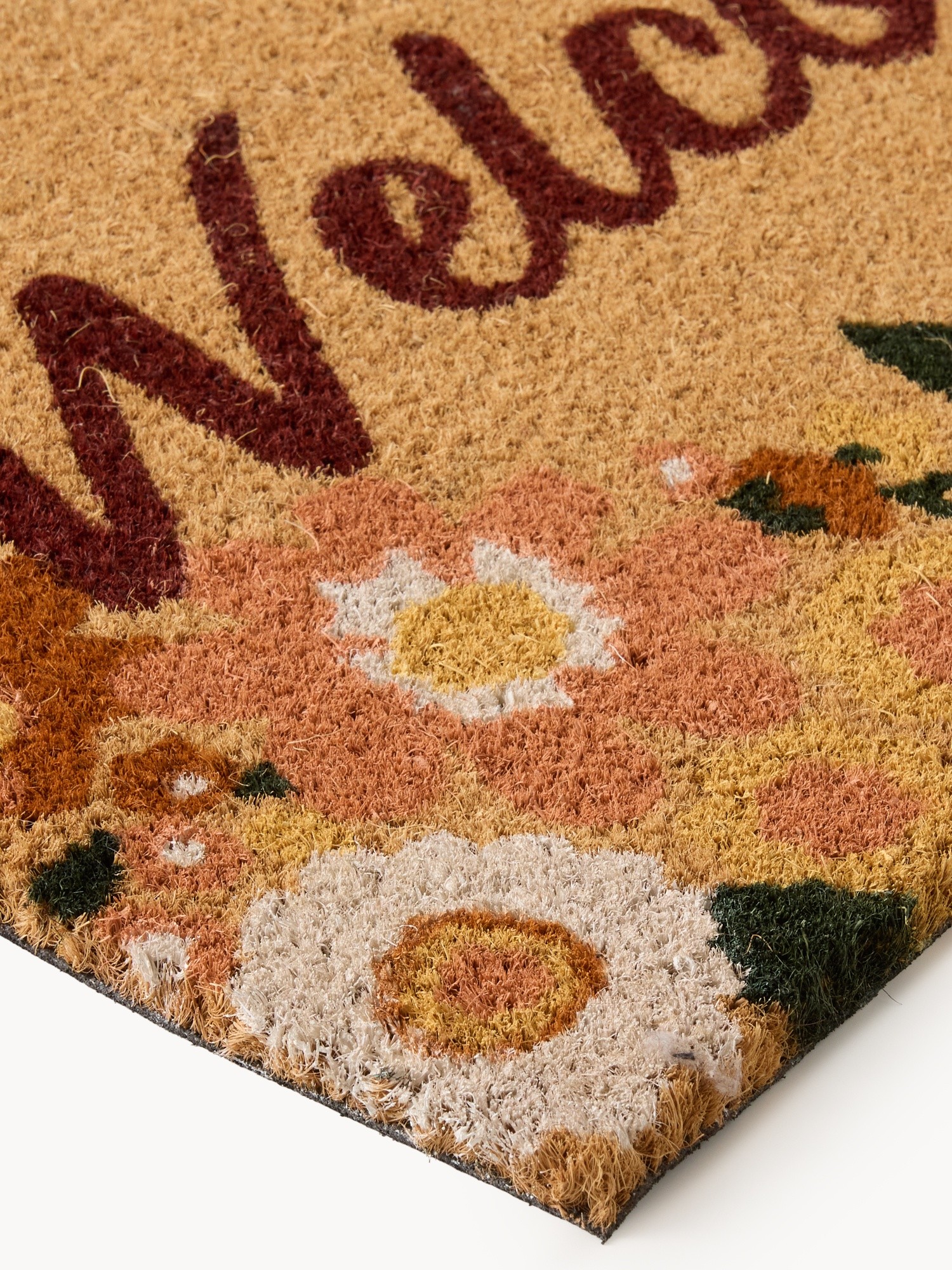 Doormat with floral print, Multicolor, large image number 1