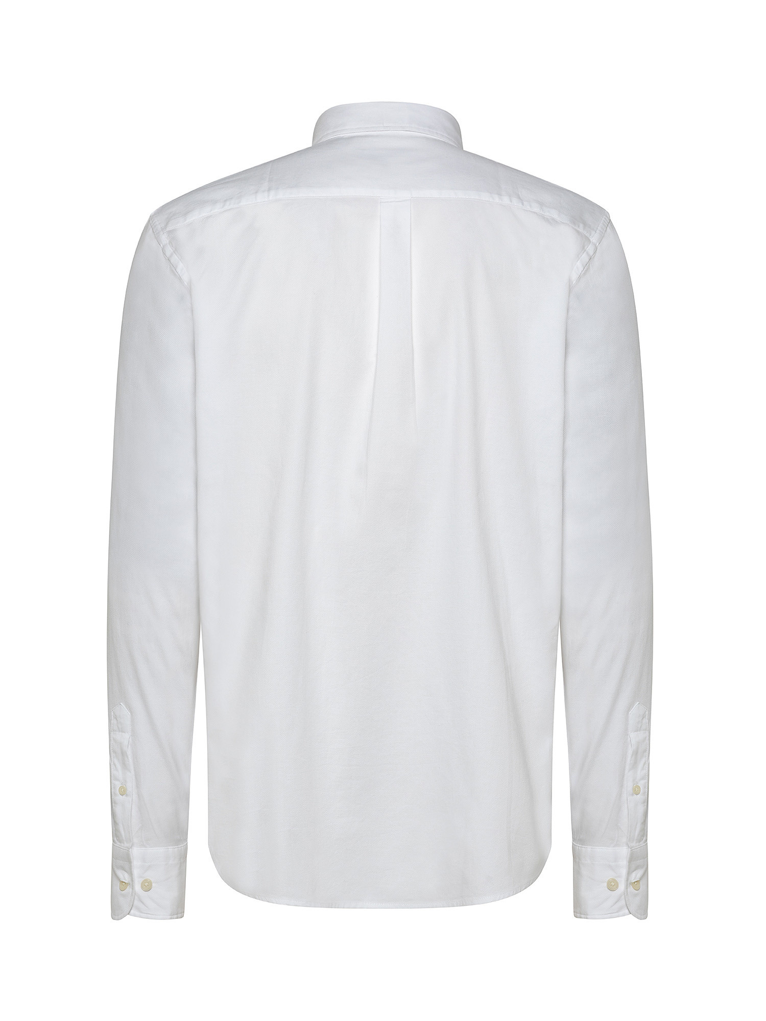 Camicia tailor fit tessuto armaturato, Bianco, large