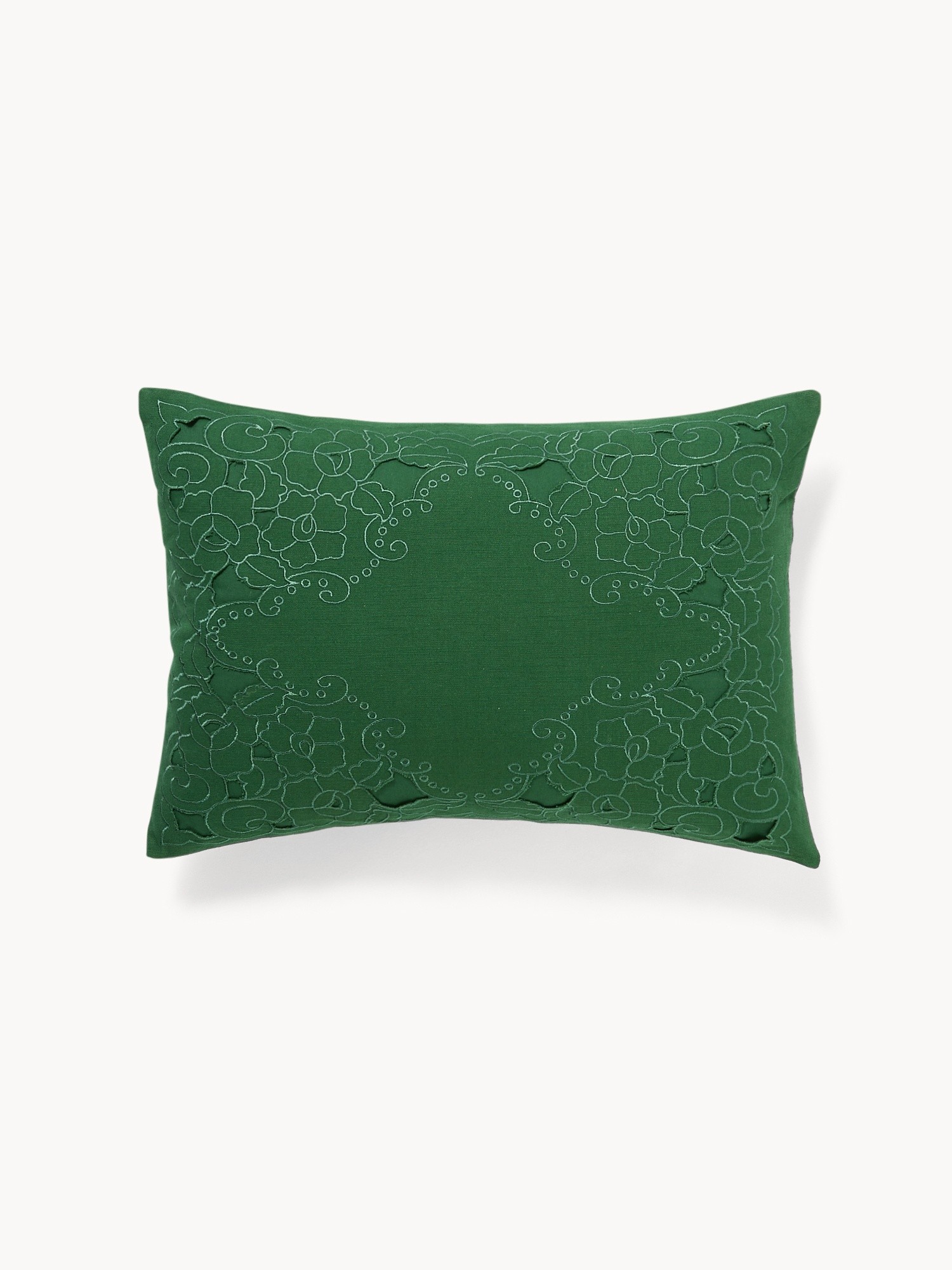 35x50 cm pillow with laster cutouts, Green, large image number 0