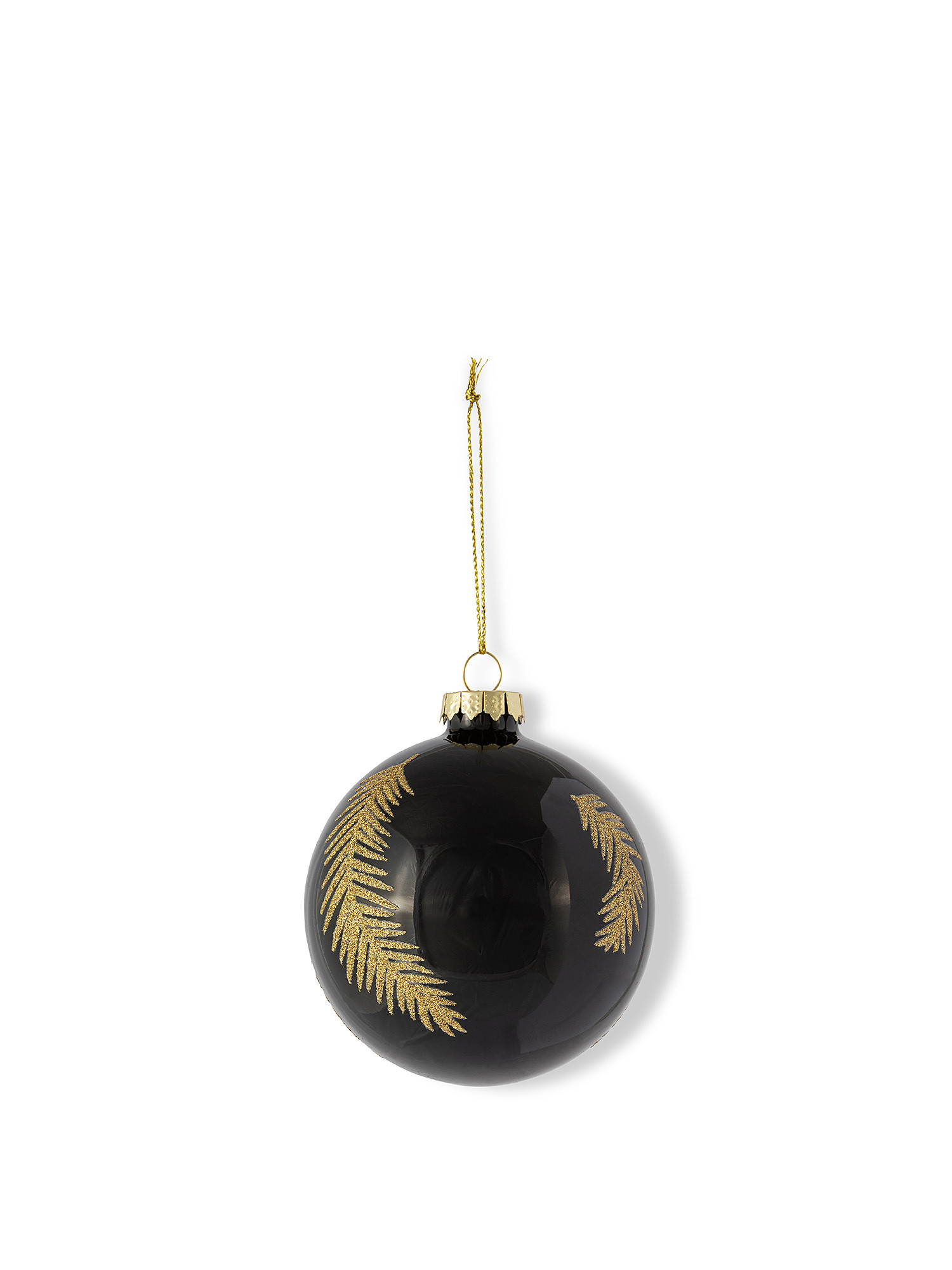 Hand decorated glass sphere, Black, large image number 0