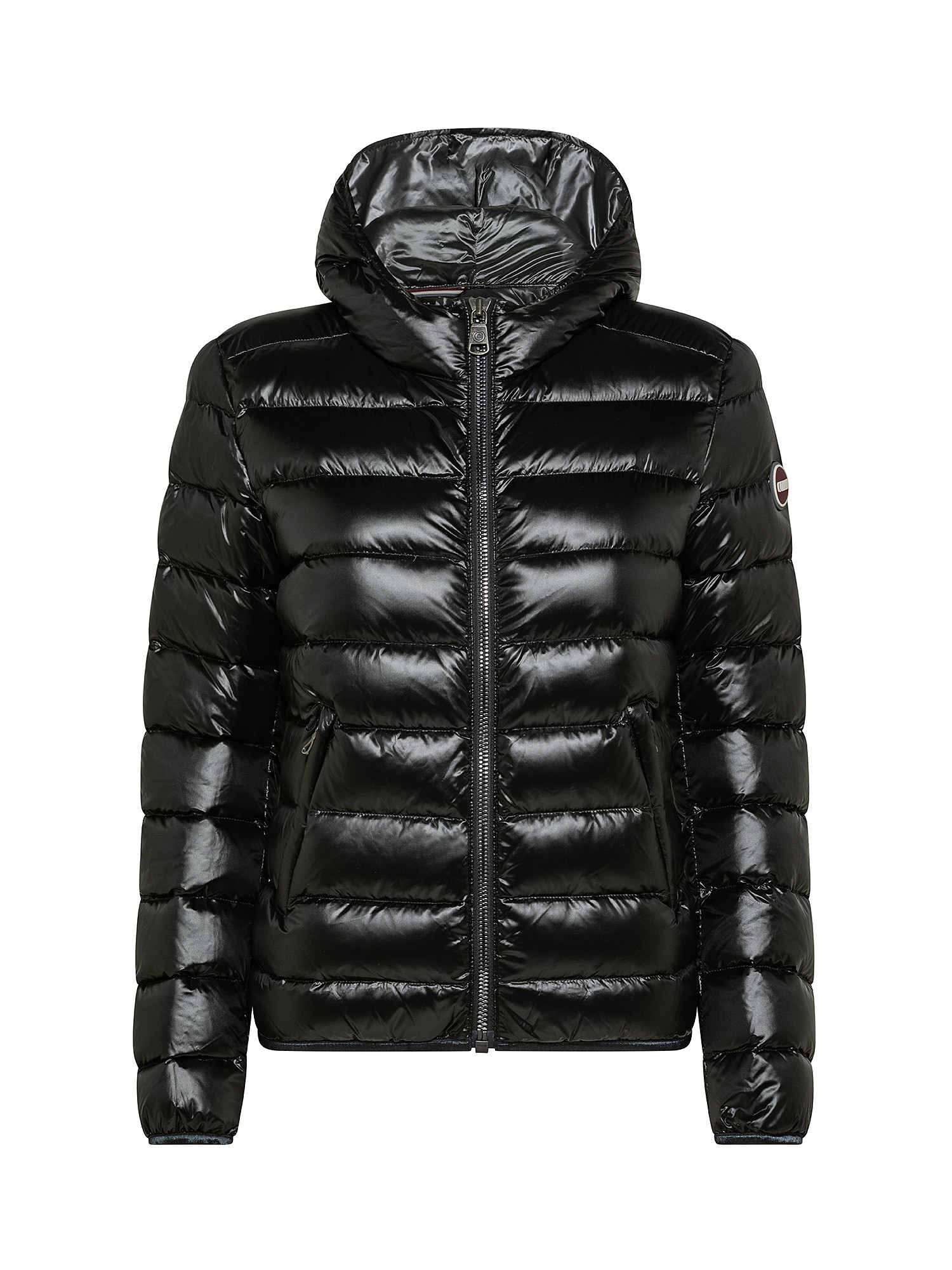 Quilted jacket with hood, Black, large image number 0