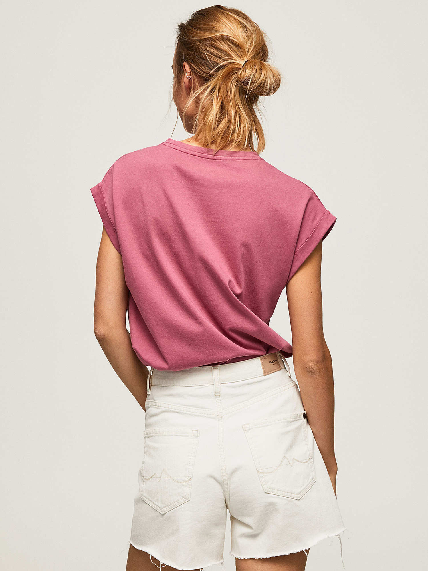 Pepe Jeans - Cotton logo T-shirt, Dark Pink, large image number 4